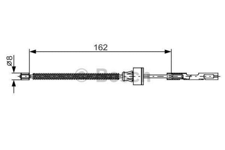 Трос, стояночная тормозная система - (d65144430A, 1757739, 1753622) BOSCH 1 987 482 278