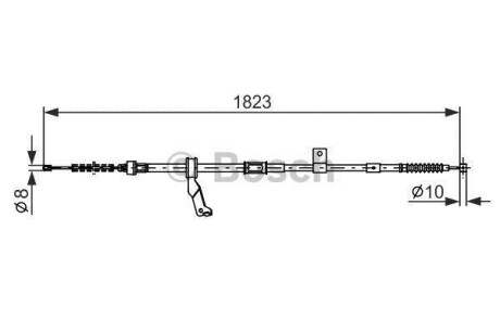 Трос, стояночная тормозная система - (4642005030, 4642020570) BOSCH 1987482297