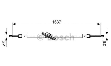 Трос, стояночная тормозная система - BOSCH 1987482330
