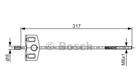 Трос, стояночная тормозная система - (36402JG00A) BOSCH 1987482342