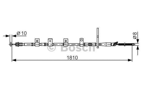 Трос, стояночная тормозная система - (5440162J00, 5440162J00000) BOSCH 1 987 482 356