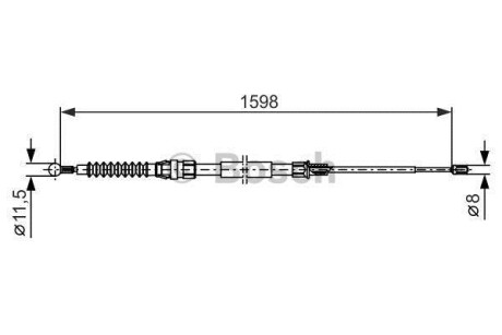 Трос зупиночних гальм - BOSCH 1 987 482 379