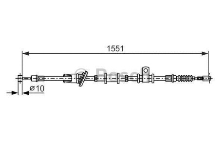 Трос, стояночная тормозная система - (mr915064, mr475556) BOSCH 1 987 482 400