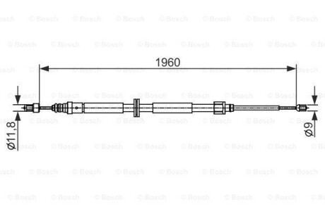 Трос, стояночная тормозная система - BOSCH 1 987 482 432