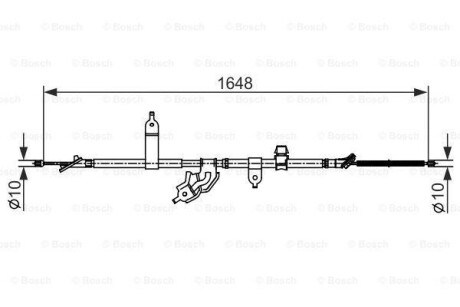 Трос, стояночная тормозная система - (4643052210) BOSCH 1 987 482 442