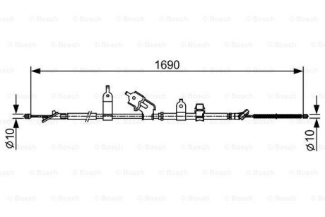 Трос, стояночная тормозная система - (4642052210) BOSCH 1 987 482 443