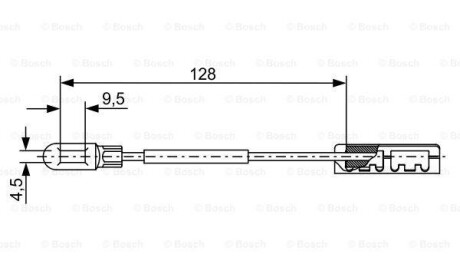 Linka hamulcowa - (522417, 522410, 90496487) BOSCH 1987482452