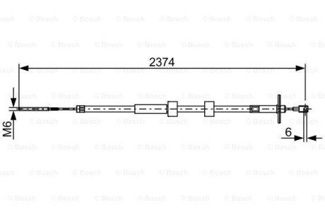 Тормозной трос - (4634205085, A4634205085) BOSCH 1 987 482 499