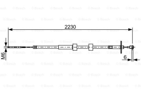 Тормозной трос - (4634205185, A4634205185) BOSCH 1 987 482 500