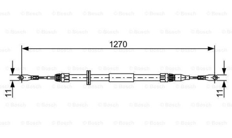 Трос ручного тормоза MB VITO(W638) 1270мм пер. - BOSCH 1987482501