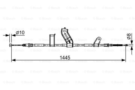 Трос, стояночная тормозная система - (95999252, 95966825) BOSCH 1987482523