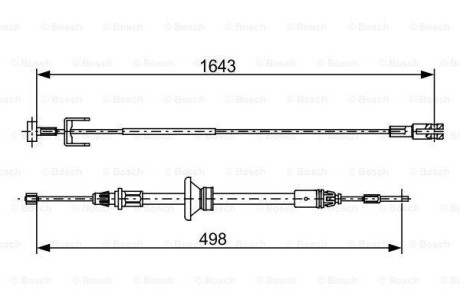 Тормозной трос - (93168972, 1605112) BOSCH 1987482525