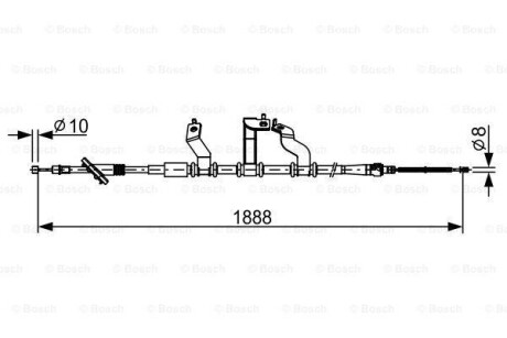 Трос - (597701F200, 597701F500) BOSCH 1 987 482 532