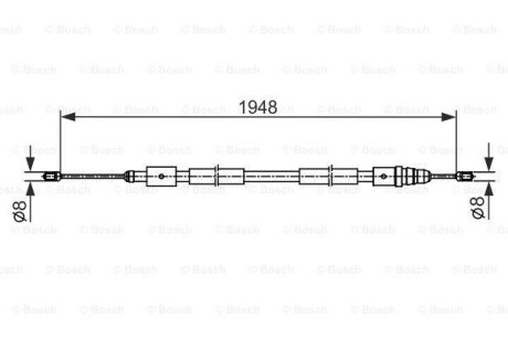 Трос - BOSCH 1 987 482 541