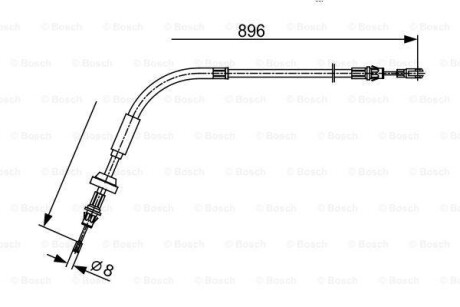 Трос - (bk212853bd, 1763928, bk212853bc) BOSCH 1 987 482 543