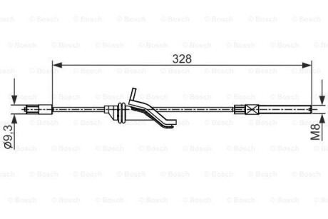 Трос - (1711524, 1729698, BV612853BA) BOSCH 1 987 482 545