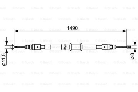 Трос - BOSCH 1 987 482 553