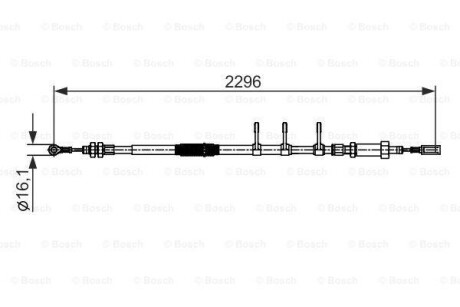 Трос - BOSCH 1 987 482 595