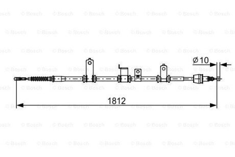 Трос - (597702B000, 597702B000DS) BOSCH 1 987 482 615