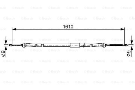 Трос - (365302756R) BOSCH 1 987 482 636