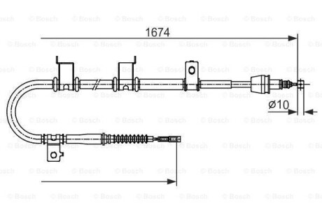 Трос - (597702R300) BOSCH 1 987 482 714