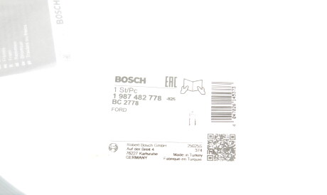 Фото 2 - Трос ручного тормоза BOSCH 1 987 482 778 (1987482778)