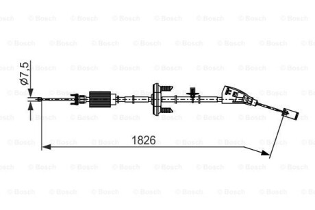 Linka hamulca recznego - (474621) BOSCH 1987482795