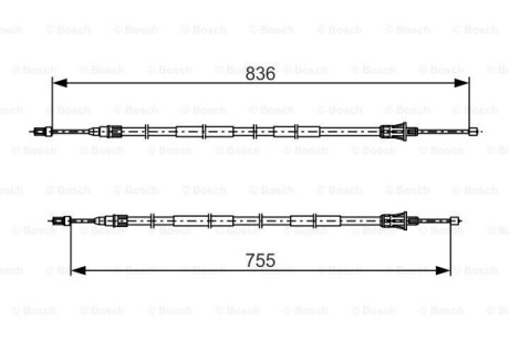 Linka ham renault scenic ii 1.4 03-, 1.5dci 03- - (7701478158, 8200689611) BOSCH 1987482800