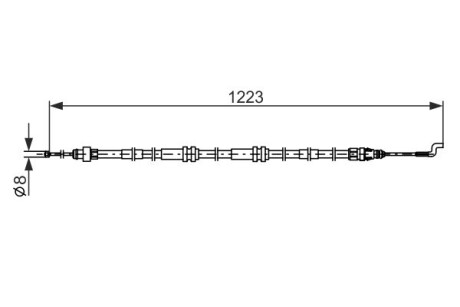 Фото 5 - Трос ручного гальма BOSCH 1987482862