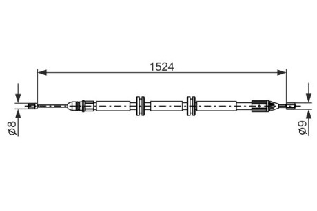 Тросовий привод, стоянкове гальмо - ((8200694016)) BOSCH 1987482888