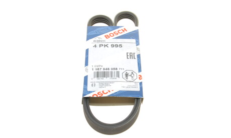 Ремень поликлиновый 4PK995 4 ребра 995 мм (Renault Suzuki) - BOSCH 1 987 946 058