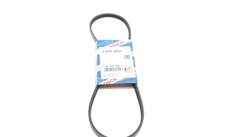 Ремень поликлиновый 3PK865 3 ребра 865 мм (Citroen Peugeot Nissan) - (a1195065F11, 128039, 128038) BOSCH 1 987 946 288