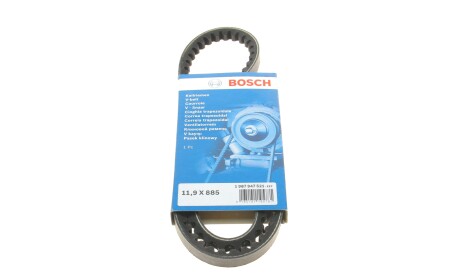 Ремень клиновый 11.9x885 885 мм (Ford Volvo) - (6132587, 84HF6C301AA, 85HF8A615AA) BOSCH 1 987 947 521