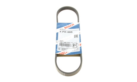 Ремінь поліклиновий 4PK685 4 ребра 685 мм (Isuzu) - (46554745, 71740485, 8741390670) BOSCH 1 987 948 333