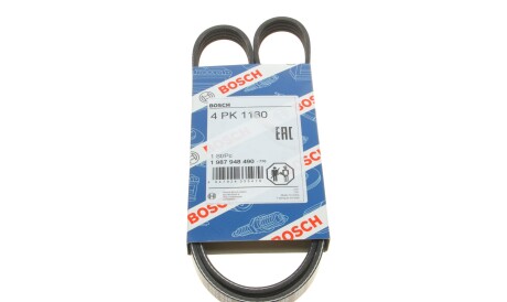 Ремень поликлиновый 4PK1180 4 ребра 1180 мм (Renault Nissan Toyota) - BOSCH 1 987 948 490