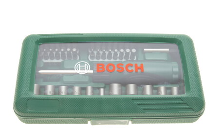 Отвертка с битами и головками, ph 0123, pz 0123, sl 344,556789, hex 1,522,53455,56, т 810152025273040, 46 пр. - BOSCH 2 607 019 504