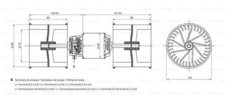 Фото 6 - Вентилятор пічки BOSCH 9130081029