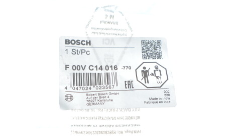 Фото 2 - Форсунка паливна BOSCH F 00V C14 016 (F00VC14016)