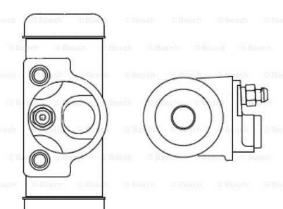 Колесный тормозной цилиндр - (05093236AA, 04883830AA, 4883830AA) BOSCH F026002344