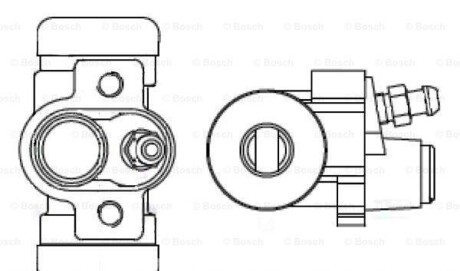 Колесный тормозной цилиндр - (5340176G00, 5340176G01, 53401M76G00) BOSCH F026002384