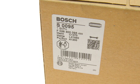 Фото 6 - Повітряний фільтр BOSCH F 026 400 095 (F026400095)