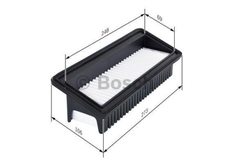 Фото 5 - Повітряний фільтр BOSCH F 026 400 128 (F026400128)