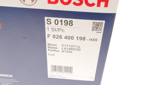 Фото 8 - Повітряний фільтр BOSCH F 026 400 198 (F026400198)