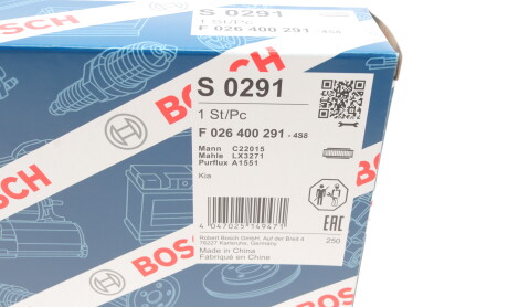 Фото 6 - Повітряний фільтр BOSCH F 026 400 291 (F026400291)