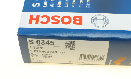 Фото 5 - Воздушный фильтр BOSCH F 026 400 345 (F026400345)