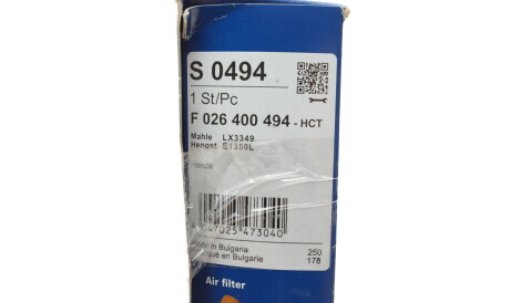 Фото 2 - Повітряний фільтр BOSCH F 026 400 494 (F026400494)