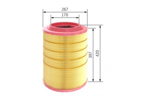 Фото 5 - Повітряний фільтр BOSCH F 026 400 533 (F026400533)