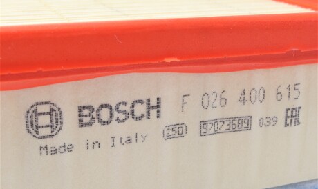 Фото 2 - Повітряний фільтр BOSCH F 026 400 615 (F026400615)