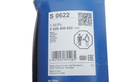 Фото 2 - Повітряний фільтр BOSCH F026400622