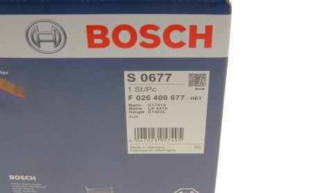 Фото 7 - Повітряний фільтр BOSCH F 026 400 677 (F026400677)